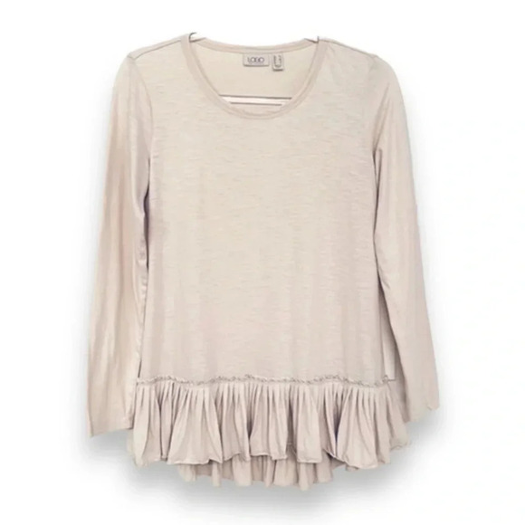 LOGO Lori‎ Goldstein Tunic Top With Ruffled Hem - Picture 2 of 4